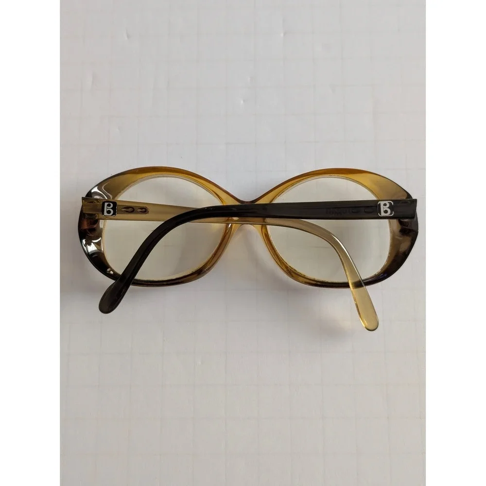 T. Brogan Optyl 8730-20 VTG Round Eyeglass Frame Amber Tortoise Germany 56-16